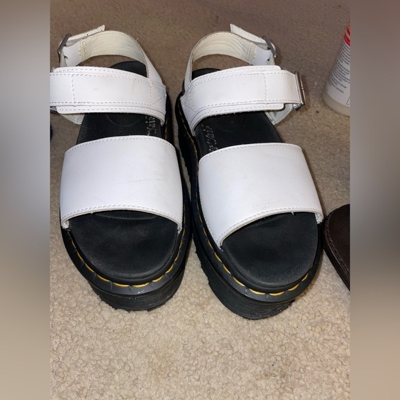 Dr. Martens Shoes - Dr.Martens Womens Sandal Platform White Leather Size Eu-39 Uk-6 Usa-8